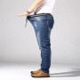 Plus Size Summer Jeans Men 6XL 7XL 8XL 180KG Homme Stretch Thin Straight Loose Pants Denim Sweatpants Scratched Ripped Trousers