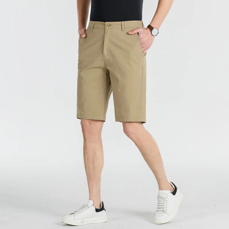 2026 New 100 Cotton Shorts Men Knee Length Boardshorts Classic Brand Comfortable Clothing Beach Shorts Male Short Trousers