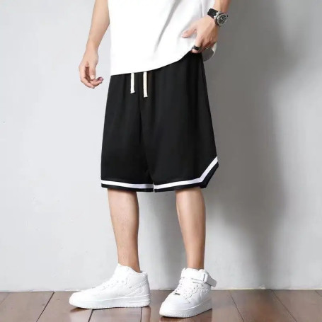 Men's Casual Shorts Summer Mesh Running Fitness Sport Short Pants Quick Dry Male Loose Basketball Training Pants Beachwear