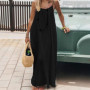 Backless Cami Dresses Open Back Lounge Dress Spaghetti Strap Sleeveless House Dress Long Sundress Holiday Beach Wear