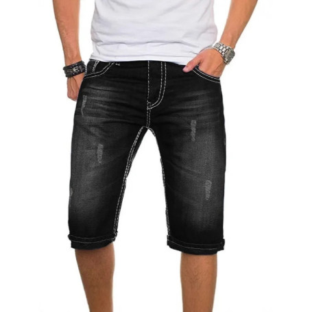 2026 New Blue Summer Shorts Jeans Men Denim Pants Stretch Black Fashion Design Men's Jeans Slim Straight Male Short Jeans
