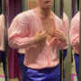 Sexy Deep V-Neck Pink Sweaters Men Fashion Loose Buttoned Long Sleeve Knit Cardigan 2026 Spring Trendy Streetwear Men's Knitwear