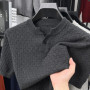 Men Trendy Henry Collar Knitwear Spring Summer 2025 Male Breathable 100 Cotton Clothes Short Sleeve Tops Pullover Knit T-shirts