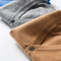 Loose Men's Knitted Wool V-Neck Cardigan Autumn Winter Base Layer Shirt Open Front Sweater Casual Style Large Size Knitwear