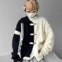 Men's Sweater Autumn Spring Patchwork Color Block Cardigan Sweater Stylish Cool Loose Fit Trendy High Street Knitwear Jacket
