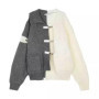 Men's Sweater Autumn Spring Patchwork Color Block Cardigan Sweater Stylish Cool Loose Fit Trendy High Street Knitwear Jacket