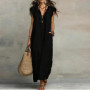 Summer V Neck Ruffle A-Line Party Dresses Elegant Butterfly Sleeve Bohemian Long Dress Loose Pocket Women Casual Maxi Dresses
