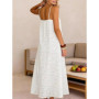 Beach Casual Spaghrtti Strap Long Dress Women Summer 2026 Elegant Sleeveless Backless Lace Maxi Dresses Casual
