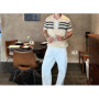 New Retro Contrasting Color Lapel Button Versatile Knitted Shirt Short Sleeved Cardigan Men's Summer Jacket
