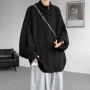 Spring Cardigan Coat Mens Knitted Sweater Stand Collar Loose Fit Big Tall Plus Size Solid Color Casual Outwear 2025 Fashion