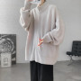 Spring Cardigan Coat Mens Knitted Sweater Stand Collar Loose Fit Big Tall Plus Size Solid Color Casual Outwear 2025 Fashion