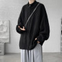 Spring Cardigan Coat Mens Knitted Sweater Stand Collar Loose Fit Big Tall Plus Size Solid Color Casual Outwear 2025 Fashion