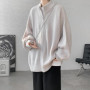 Spring Cardigan Coat Mens Knitted Sweater Stand Collar Loose Fit Big Tall Plus Size Solid Color Casual Outwear 2025 Fashion