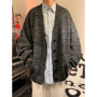 Autumn Winter New V-neck Cardigan Men's Loose Casual Knitted Sweater Trendy Daliy Simple All-match High Street Soft Coats