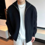 Spring and Summer New Cardigan Knitted Sweater Men's Striped Jacket Warm British Business