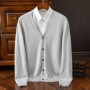 Cashmere Sweater Men's Clothing V-Neck Cardigan Knit Spring Autumn Loose Tops High-End Jersey Hombre Pull Homme Wool Coat