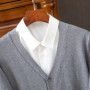 Cashmere Sweater Men's Clothing V-Neck Cardigan Knit Spring Autumn Loose Tops High-End Jersey Hombre Pull Homme Wool Coat