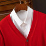 Cashmere Sweater Men's Clothing V-Neck Cardigan Knit Spring Autumn Loose Tops High-End Jersey Hombre Pull Homme Wool Coat