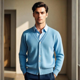 Wool Mens Sweater Cardigan Business Casual Classic V-neck Solid Color Cardigan Men Sweater Korean Fashion Mens Clothes