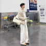 Men Knitted Cardigan Jacket Long Sleeve Solid Color Luxury Textured Sweater Coats Korean Trending Premium Quality Knitwear M-2XL