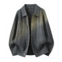 New Fashion Men Outwear Lapel Cardigans Sweatercoats Quality Male Business Casual Slim Knitwear Cardigans Fit Sweaters Size 4XL