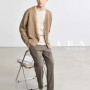 Men's Clothing Autumn Winter Long Sleeve Tops T-Shirts V-neck Versatile Fashion Comfortable Popularity Simple Solid Color Coat