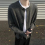 New American Style Men Cardigan Luxury Knitted Button-down Solid Color Long Sleeve Sweater Jacket Casual High Quality Knitwear