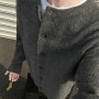 New American Style Men Cardigan Luxury Knitted Button-down Solid Color Long Sleeve Sweater Jacket Casual High Quality Knitwear