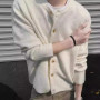 New American Style Men Cardigan Luxury Knitted Button-down Solid Color Long Sleeve Sweater Jacket Casual High Quality Knitwear
