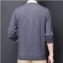 Spring Autumn Men's Argyle Patchwork Knit Cardigan Fashion V-Neck Smart Casual Knitted Sweatercoat Men Slim Fit Sweater Cardigan