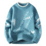 Autumn Winter Fashion Knit Sweater Men Patchwork Hole Casual Pullovers O-Neck Youthful Vitality Knitted Pullover Sweaters Men