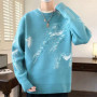 Autumn Winter Fashion Knit Sweater Men Patchwork Hole Casual Pullovers O-Neck Youthful Vitality Knitted Pullover Sweaters Men