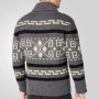 New Men's Lapel Casual Cardigan Jacket Long Sleeved Slim Fit Jacquard Knitted Sweater