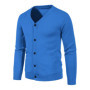 2024 Autumn Men's Knitted Cardigan Thin V-neck Elastic Slim Fit Button Up Sweater Solid Color Casual Versatile Coat 5XL-M