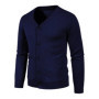 2024 Autumn Men's Knitted Cardigan Thin V-neck Elastic Slim Fit Button Up Sweater Solid Color Casual Versatile Coat 5XL-M