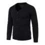 2024 Autumn Men's Knitted Cardigan Thin V-neck Elastic Slim Fit Button Up Sweater Solid Color Casual Versatile Coat 5XL-M