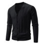 2025 New Knit Cardigan Men Korean Style Fashion Smart Casual V-Neck Knitted Sweatercoat Mens Solid Color Slim Sweater Outerwear