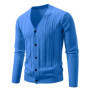 2025 New Knit Cardigan Men Korean Style Fashion Smart Casual V-Neck Knitted Sweatercoat Mens Solid Color Slim Sweater Outerwear