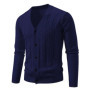 2025 New Knit Cardigan Men Korean Style Fashion Smart Casual V-Neck Knitted Sweatercoat Mens Solid Color Slim Sweater Outerwear