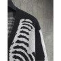 Men's Skeleton Pattern Cardigan Sweaters, Gothic Long Sleeve Unisex Outwear Knitted Coats