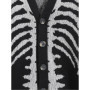 Men's Skeleton Pattern Cardigan Sweaters, Gothic Long Sleeve Unisex Outwear Knitted Coats