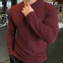 2026 Men's Casual Long Sleeve Knitted Pullovers O-Neck Solid Daily Sports T-shirts Simple Knit Tops Men's Bottoming Shirts Tees