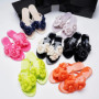 New Women's 3D Camellia Flower Slippers Outerwear Adult Girls Anti-slip Beach Flip Flops Ladies Flat Bottom Jelly Slippers