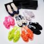 New Women's 3D Camellia Flower Slippers Outerwear Adult Girls Anti-slip Beach Flip Flops Ladies Flat Bottom Jelly Slippers