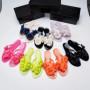 New Women's 3D Camellia Flower Slippers Outerwear Adult Girls Anti-slip Beach Flip Flops Ladies Flat Bottom Jelly Slippers