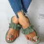 2025 Women Slipper Pineapple Pearl Flat Toe Bohemian Summer Beach Sandals Ladies Shoes plus size Mujer Verano