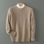 Men's thick cashmere sweater 100 pure cashmere round neck cashmere sweater 2024 new spring and winter knit base shirt