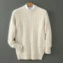 Men's thick cashmere sweater 100 pure cashmere round neck cashmere sweater 2024 new spring and winter knit base shirt