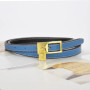 Double-Faced Genuine Cow Leather Slim Women Belts Blue Purple Pink White Cowskin Jeans Belt Casual Dress Cinture Corset Strap