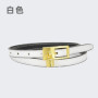 Double-Faced Genuine Cow Leather Slim Women Belts Blue Purple Pink White Cowskin Jeans Belt Casual Dress Cinture Corset Strap